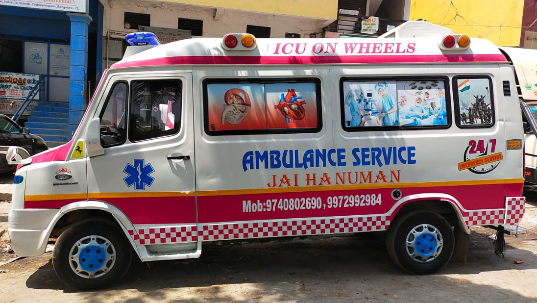 emegency ambulance services in Bangalore, 24 hours ambulance service in yeshwanthpur